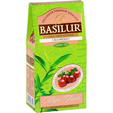 Чай Basilur картон 100г  В. фрукты Клюква (зеленый)