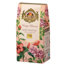 Чай Basilur Вінтажні квіти Трояндова фантазія картон 75г