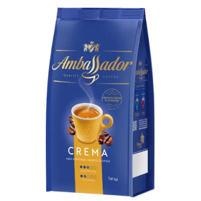 Кава в зернах Ambassador Crema 1кг