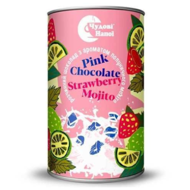 Растворимый шоколад Клубничный мохито Pink chocolate 200г 