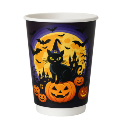  Стакан двошаровий Halloween cat 400мл