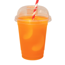 Пластиковий купольний стакан з кришкою PET 16oz 500мл