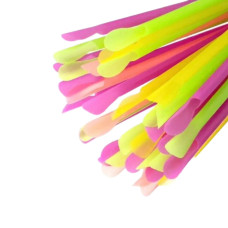 Трубочки-лопатки пластиковые цветные 100шт